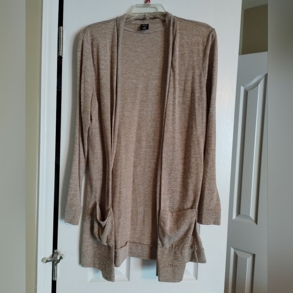 City Streets Women's Beige Open Front Cardigan Size XL